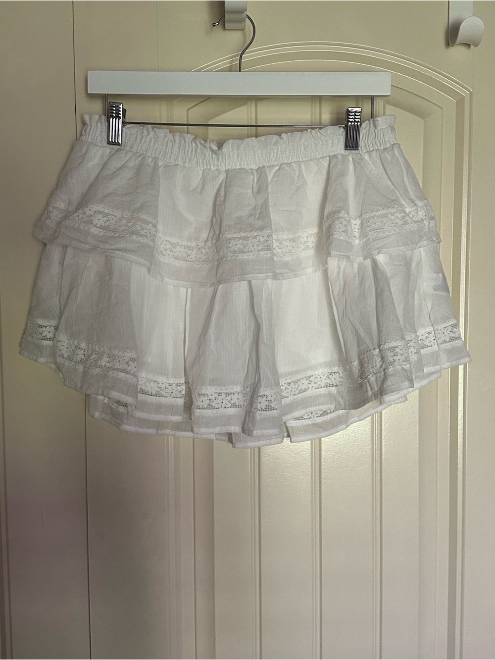wild fable White Tiered Lace Mini Skirt